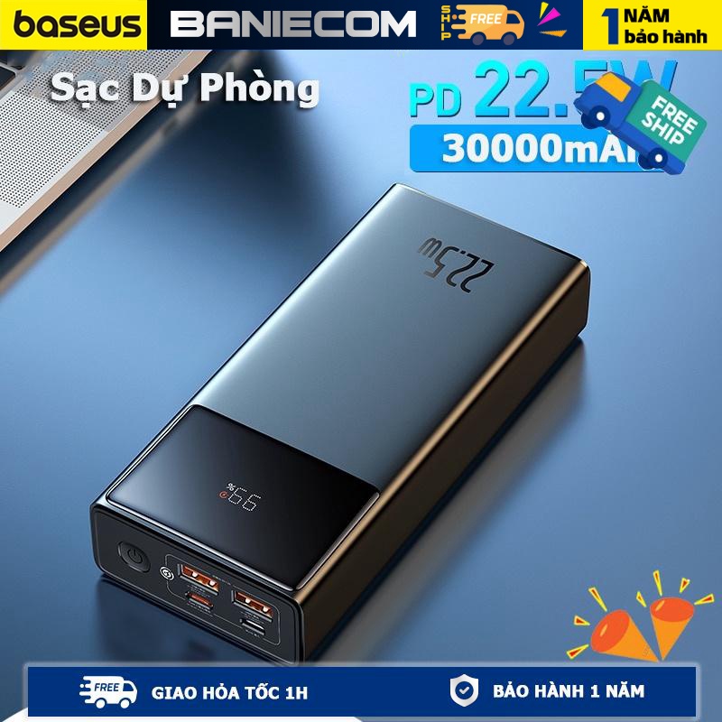 Pin Sạc Dự Phòng Baseus Star-Lord Digital 30000mAh/20000mAh Fast Charger PD 20W 22.5W - BANIECOM
