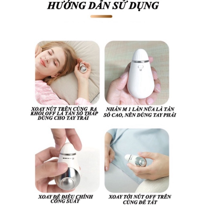 Máy hỗ trợ giấc ngủ sâu cầm tay cho người mất ngủ, Máy massage sóng não giảm stress, Máy trợ giấc ngủ mini sạc USB