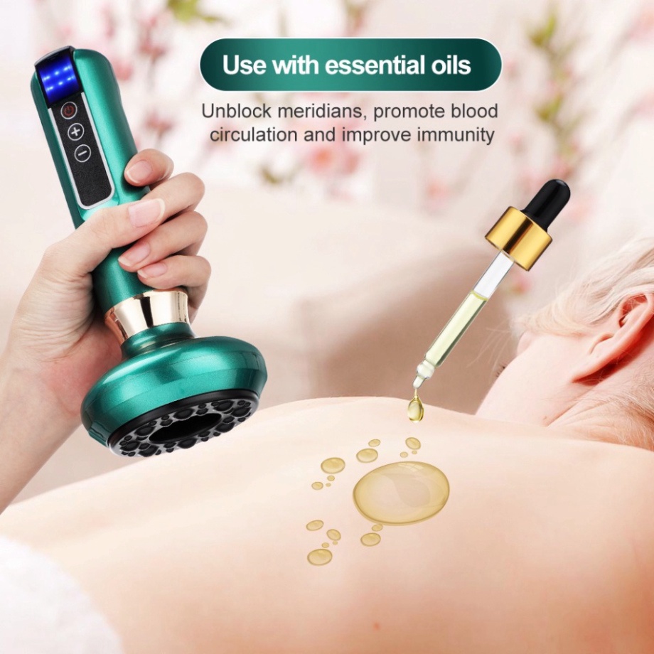 Máy Massage Eazylife giác hơi bằng điện 12 Tốc Độ Màn Hình LED Màu Đỏ Hiệu Quả
