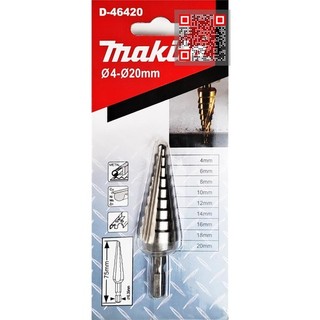 Mũi khoan côn bước sọc thẳng D-46420 Makita