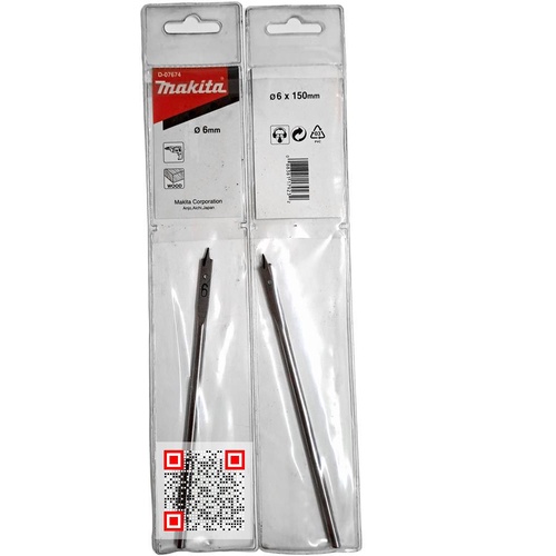 Mũi khoét dẹt 6X150 (1 cái)  D-07674 Makita