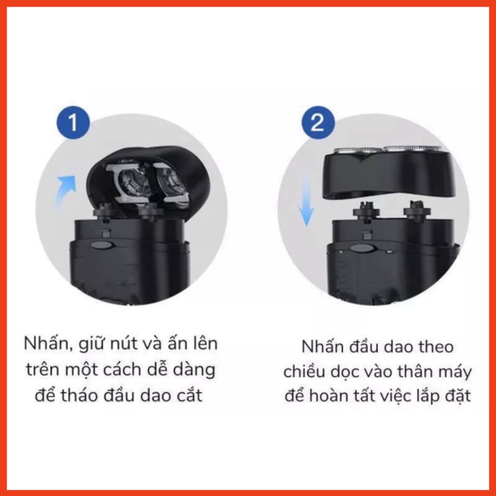 Máy Cạo Râu Mini 2 Lưỡi Kép Cạo Sạch Chân Râu FS189