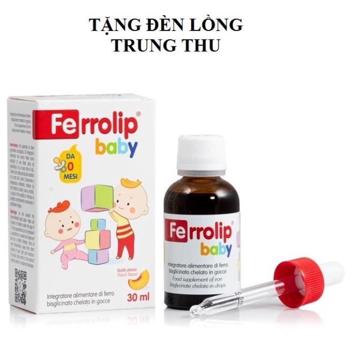 Ferrolip Baby Sắt hữu cơ vị đào thơm ngon lọ 30 mL