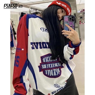 Áo Thun Thể Thao Mùa Thu 2023 y2k Tay Dài Dáng Rộng Mau Khô Phong Cách Hàn Quốc Millennium Hot Girl