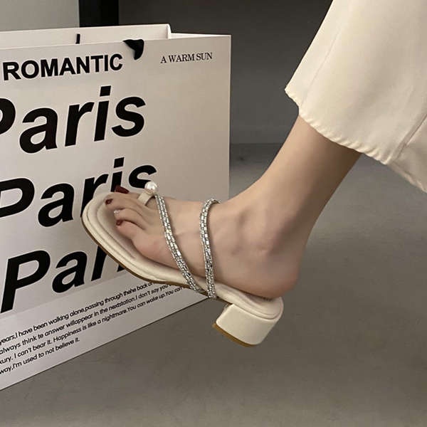 Sandal Thiết Kế Mới Đính Ngọc Trai Cao Cấp Thời Trang 2023 Dành Cho Nữ