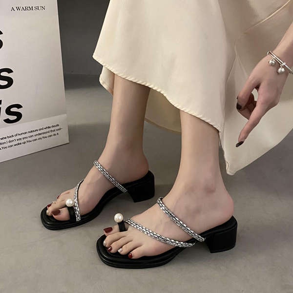 Sandal Thiết Kế Mới Đính Ngọc Trai Cao Cấp Thời Trang 2023 Dành Cho Nữ