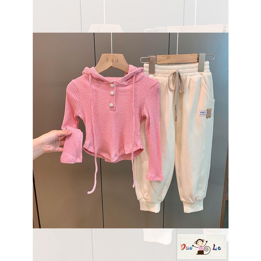 Áo Thun Dệt Kim Tay Dài Phong Cách Đường Phố Hàn Quốc Thời Trang Mùa Thu 2023 Mới Cho Bé Gái