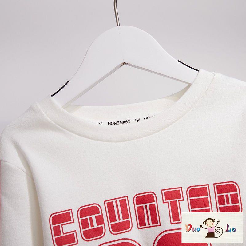 Doula Áo Thun cotton Tay Dài Cổ Tròn Thời Trang Mùa Thu Cho Bé Gái