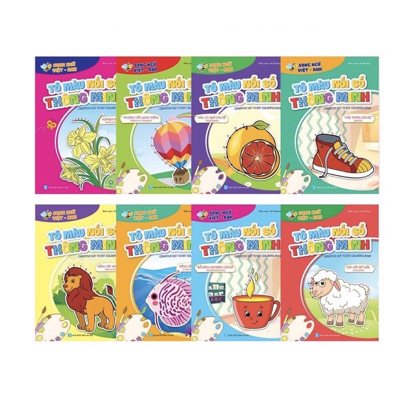 Sách- Tô Màu Nối Số Thông Minh Song Ngữ Anh Việt