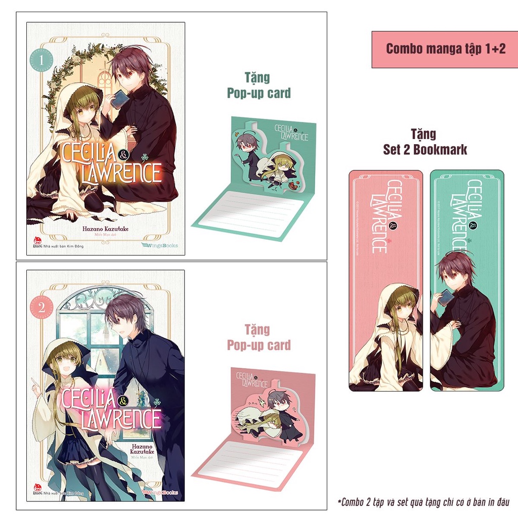 Sách - Bộ Sách Cecilia & Lawrence - Tập 1 + Tập 2 (Bộ 2 Tập) - Tặng 2 Pop-up Card + 2 Bookmark
