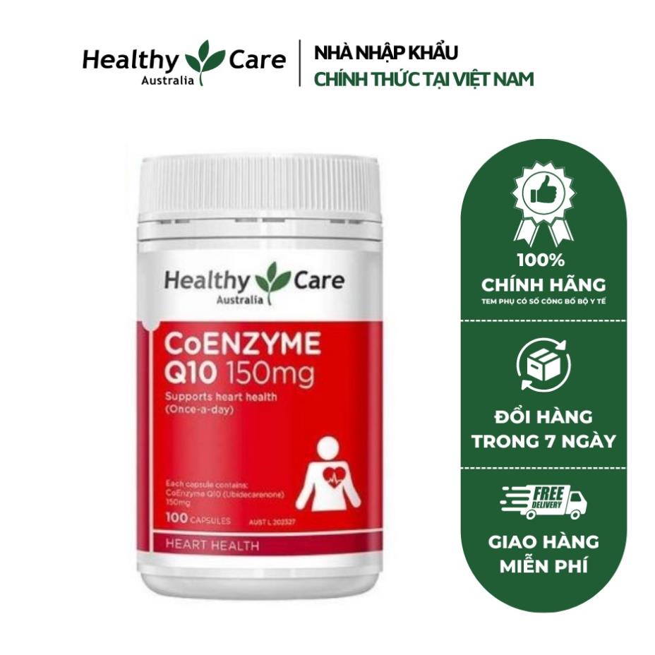 Viên uống bổ tim mạch Healthy Care Coenzyme Q10 100 viên