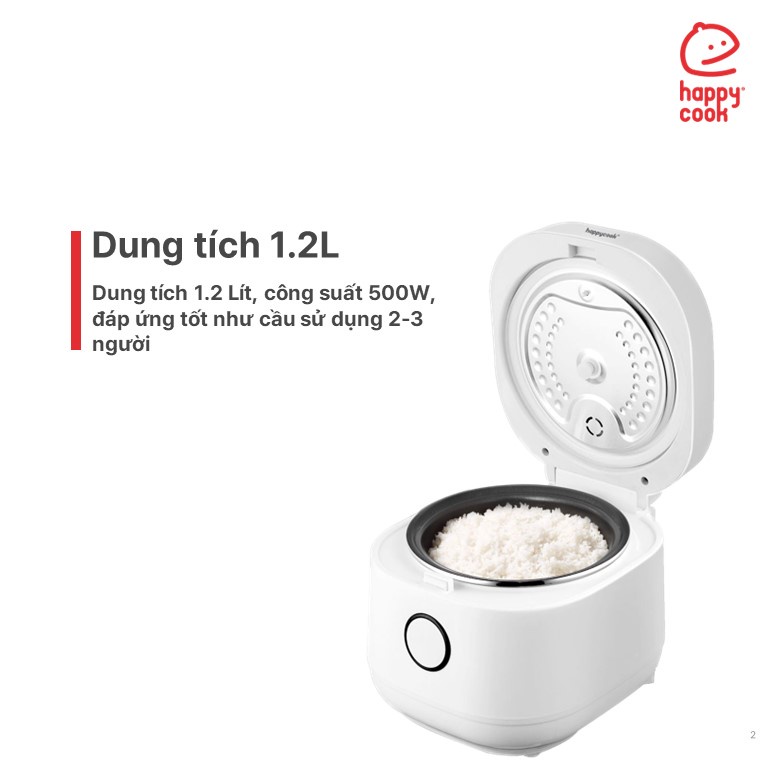 Nồi cơm điện tử Happy Cook 1.2L HDC-WNB120W