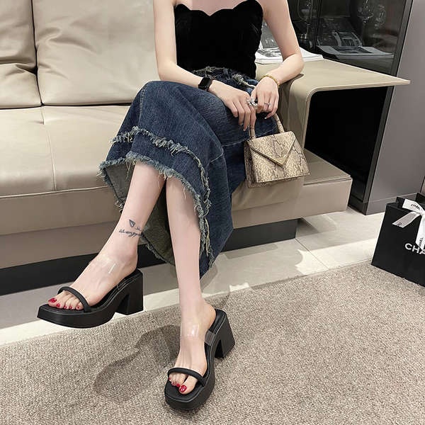 Dép Cao Gót Đế Dày Thời Trang Mùa Hè Pháp Sành Điệu