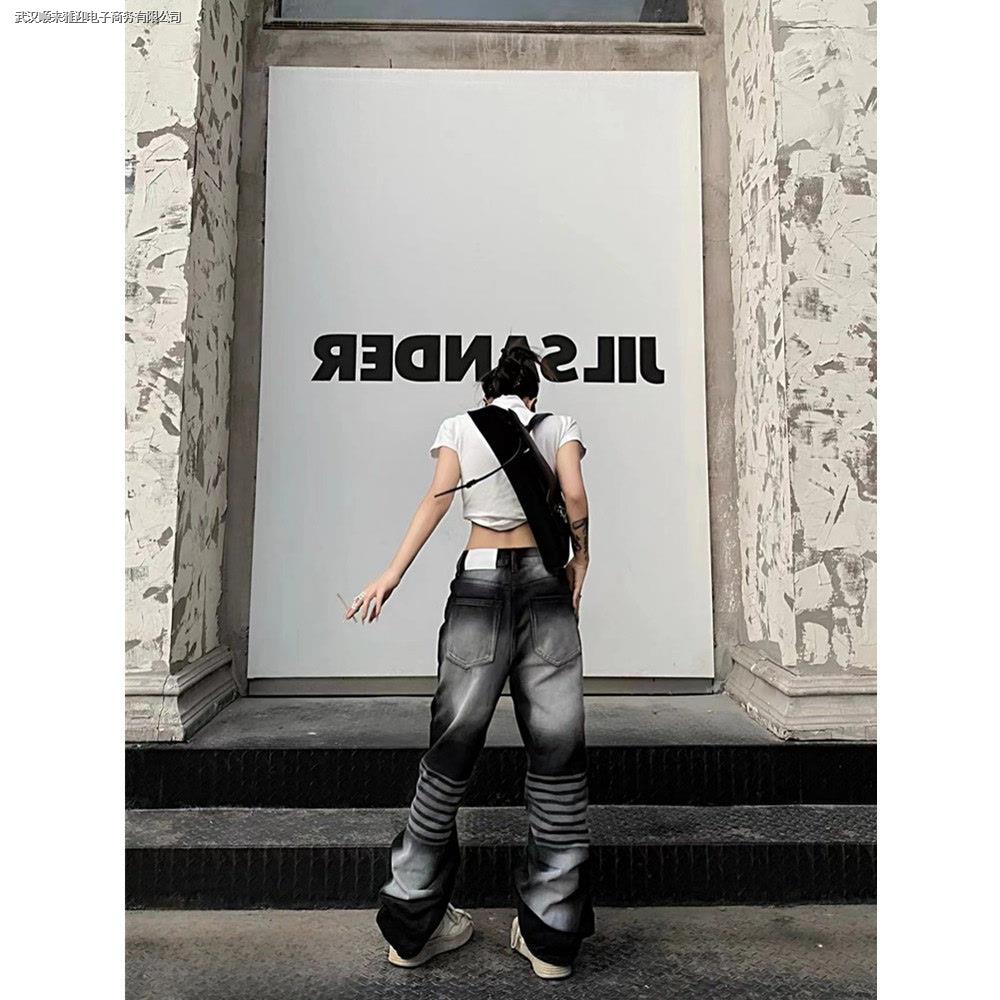 Quần Jean Đen Dáng Rộng Phong Cách Đường Phố Mỹ Thời Trang Mùa Hè Cho Nam Và Nữ