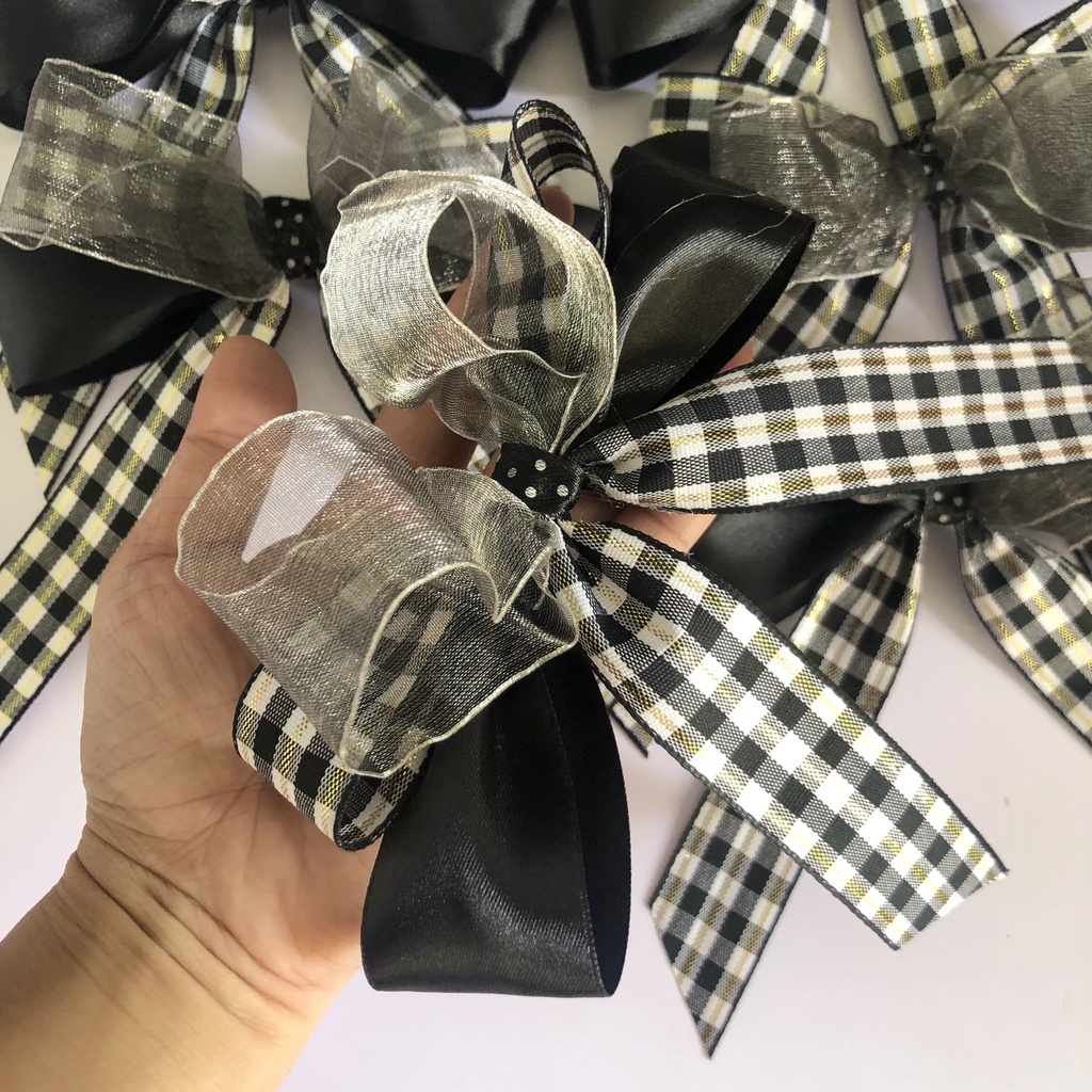 Nơ  làm sẵn trang trí bó hoa, giỏ hoa, hộp quà tặng