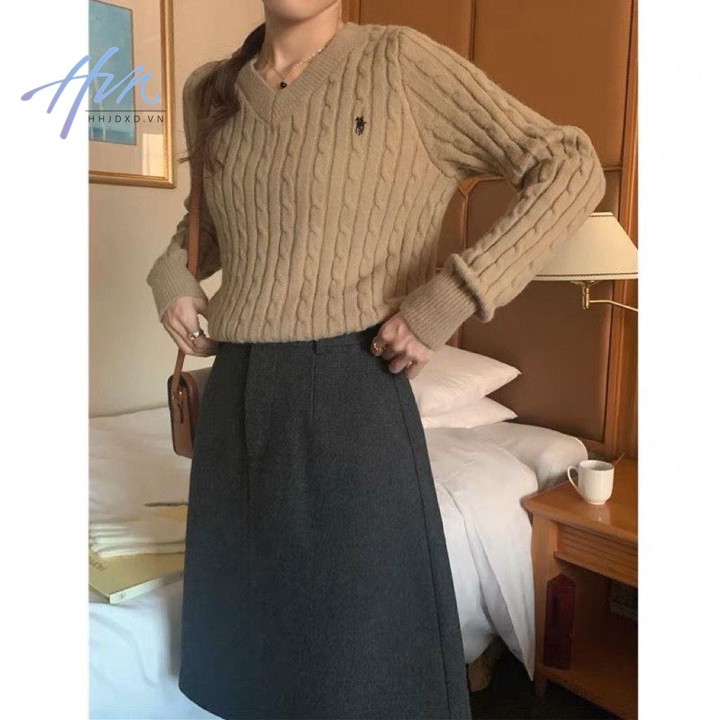 Áo Sweater Dệt Kim Tay Dài Màu Sắc Thời Trang Mùa Thu 2023 Cho Nữ