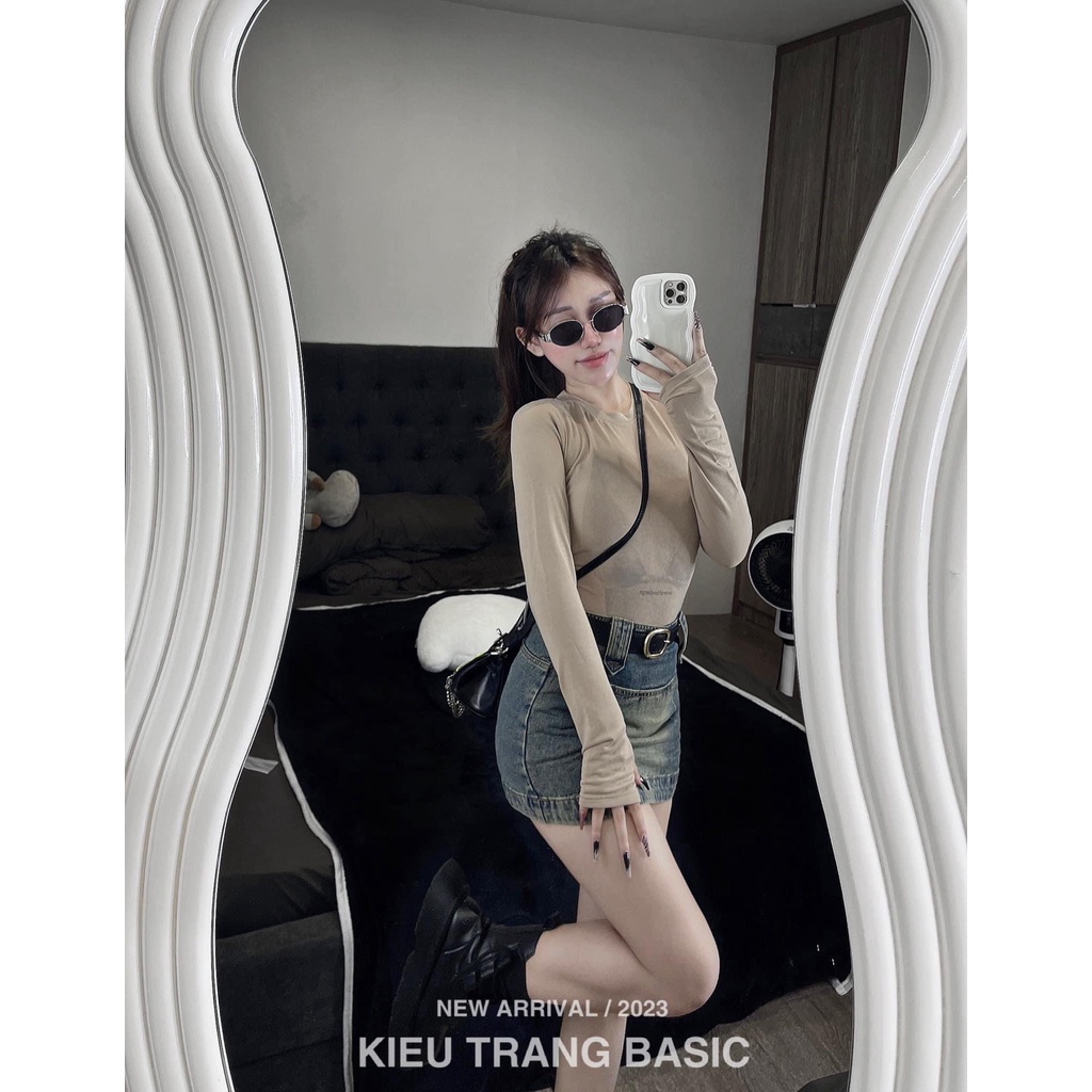 Áo thun dài tay cổ tròn hình 3D