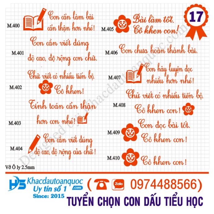 Con dấu phán xét học viên tiểu học freeship