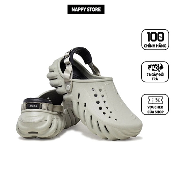 Mẫu dép crocss echo clog đủ màu quai dù, dép cho nam nữ tặng kèm 12 sicker size 36 37 38 39 40 41 42 43 44 45