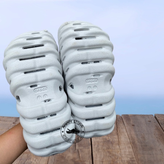 Mẫu dép crocss echo clog đủ màu quai dù, dép cho nam nữ tặng kèm 12 sicker size 36 37 38 39 40 41 42 43 44 45