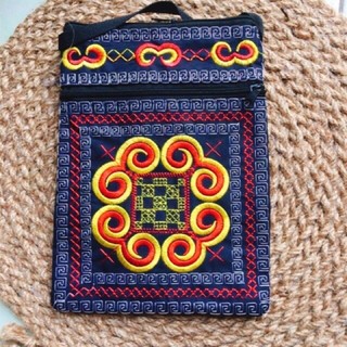 Túi đựng điện thoại thổ cẩm thêu dân tộc kích thước 12x16.5 cm