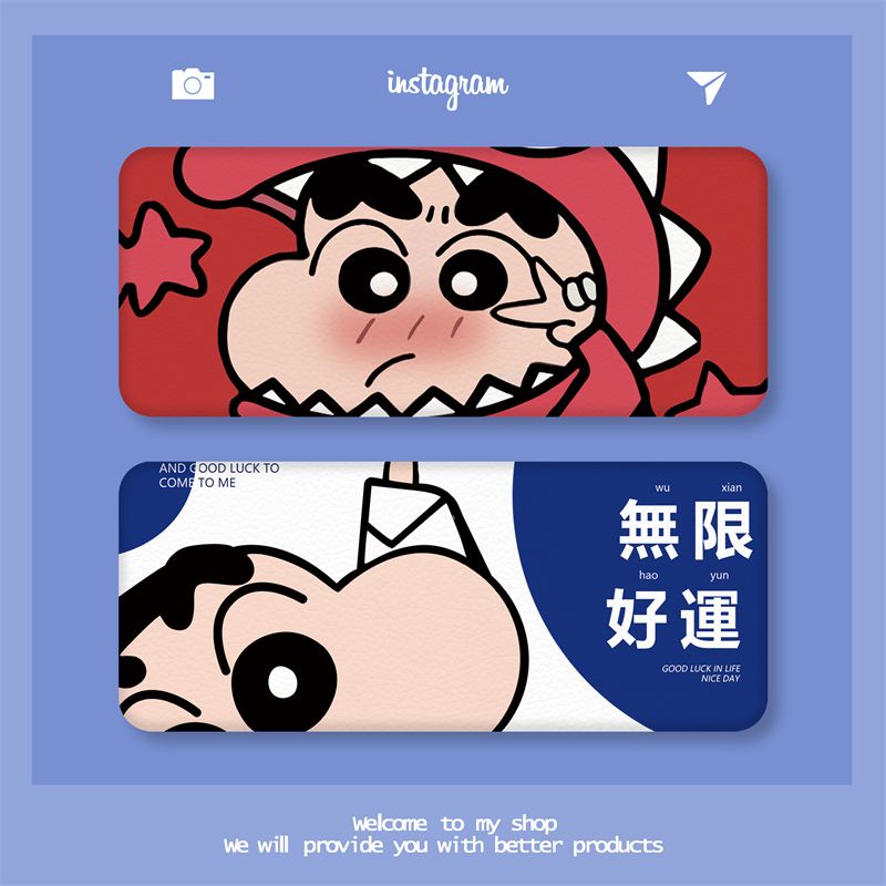 Hộp Đựng Mắt Kính Cầm Tay Chống Áp Lực In Hình Cậu Bé Bút Chì Shin-Chan