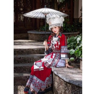 Trang phục miêu cương đỏ xịn ( sẵn )