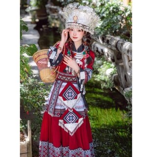 Trang phục miêu cương đỏ xịn ( sẵn )