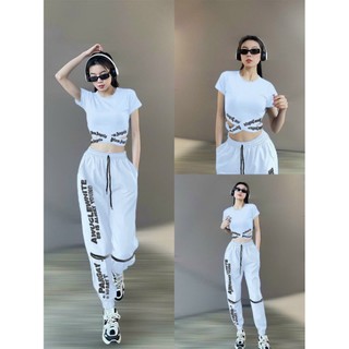 Bộ thể thao nữ , quần chất gió áo vải thun lạnh thể thao, tập zumba, gym yoga aerobic