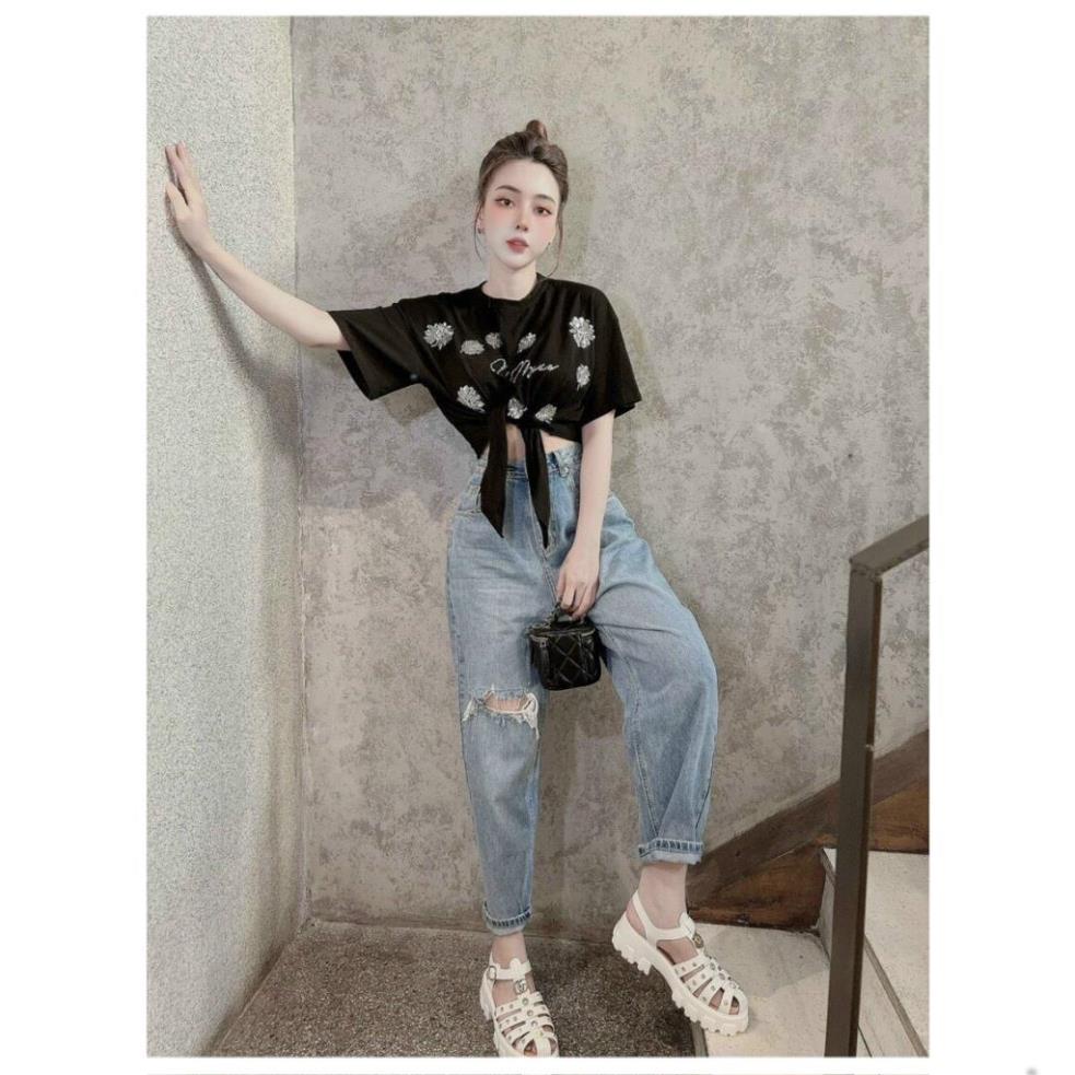 Sandal nữ dáng rọ đính đá nâng đế 6cm,siêu nhẹ. mix đồ auto chất. hàng loiaj 1 full box .