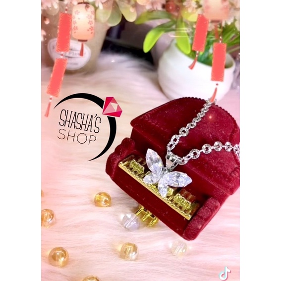 Dây chuyền và mặt inox cao cấp D189 đá sáng rực rỡ