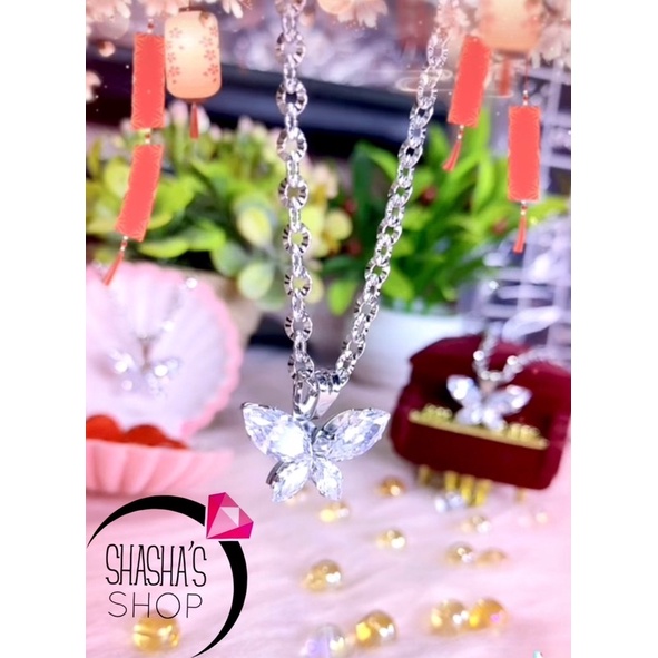 Dây chuyền và mặt inox cao cấp D189 đá sáng rực rỡ