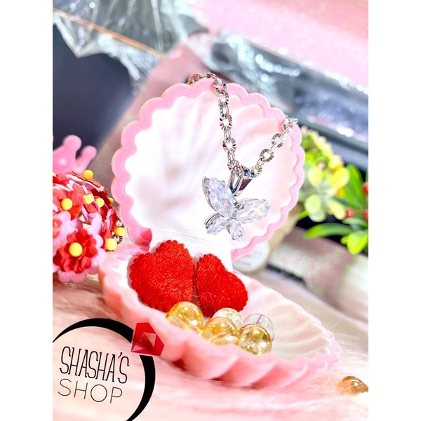 Dây chuyền và mặt inox cao cấp D189 đá sáng rực rỡ