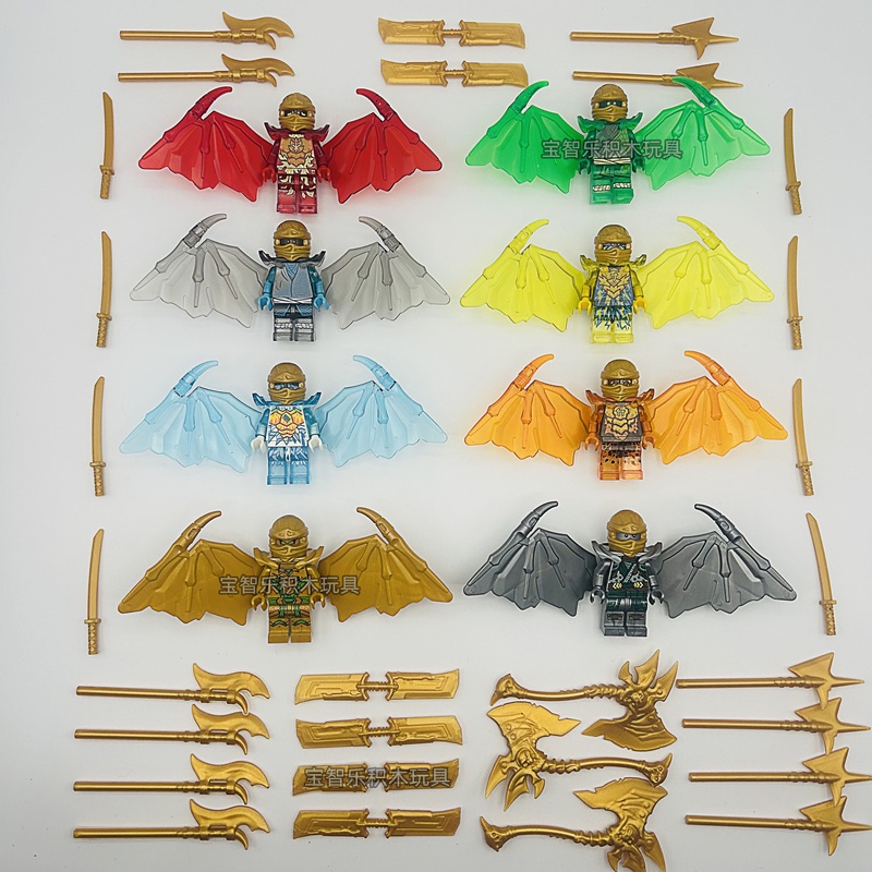 Bộ Đồ Chơi Lắp Ráp Mô Hình Nhân Vật Ninja Vàng Cho Bé Trai Trên 6 Tuổi