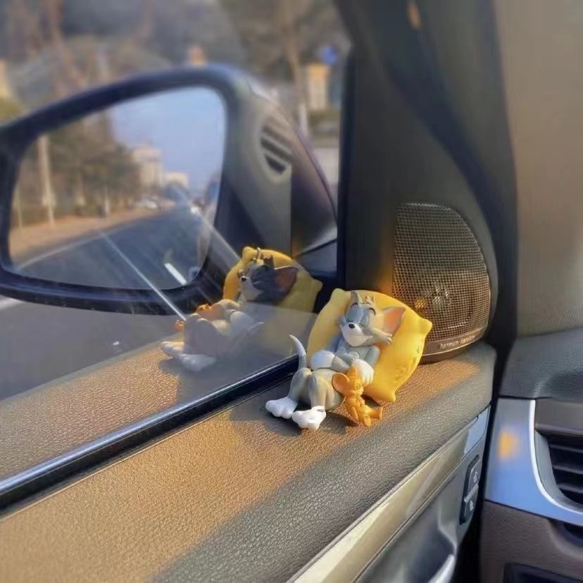 Mô Hình Mèo tom Và Chuột jerry Dễ Thương Trang Trí Nội Thất Xe Hơi