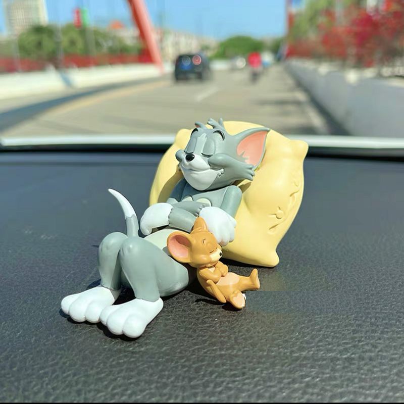 Mô Hình Mèo tom Và Chuột jerry Dễ Thương Trang Trí Nội Thất Xe Hơi