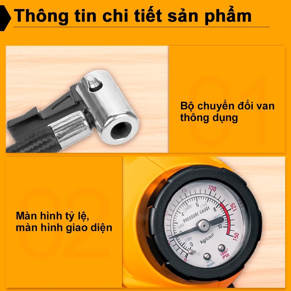 Máy bơm hơi cầm tay dùng pin Lithium 20V Ingco CACLI2001