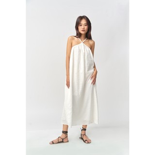 Dottie - đầm midi cột dây nữ trắng d0350