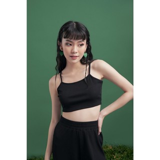 Dottie - áo thun ngắn hai dây nữ - đen - t0472