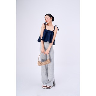 Dottie - quần thun dài ống đứng nữ xám q0250