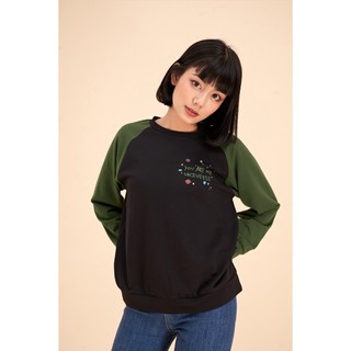 Dottie- áo thun phối màu đen nữ t0208