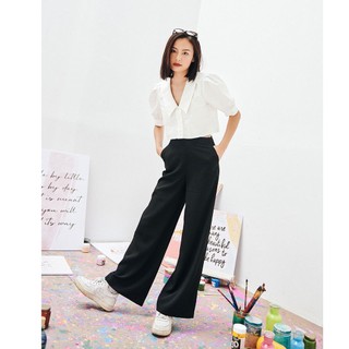 DOTTIE - Quần Dài Ống Rộng Đen Nữ Q0028