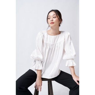 DOTTIE - Áo Kiểu Tay Chuông Trắng Nữ T2699