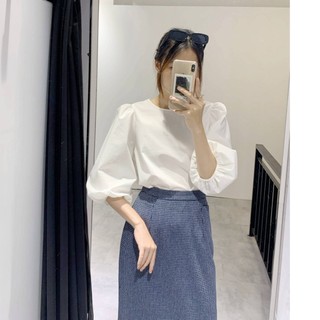 DOTTIE - Áo Tay Phồng Trắng Nữ T2530