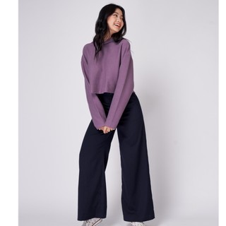 Dottie - quần tây ống rộng xanh đen qt619