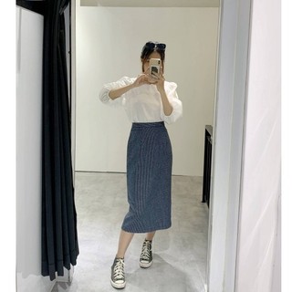 DOTTIE - Chân Váy Họa Tiết Xẻ Trước SK452