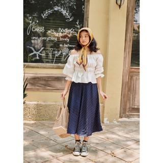 DOTTIE - Chân Váy Maxi Chấm Bi SK512
