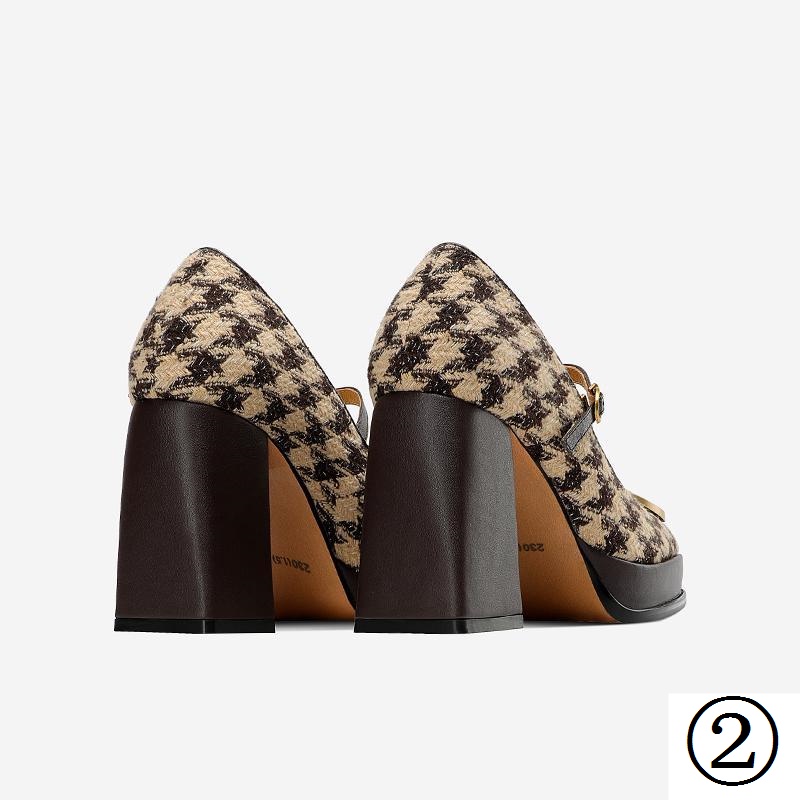 Giày Cao Gót Mũi Vuông Thời Trang Mùa Thu 2023 Dành Cho Nữ