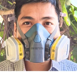 Mặt nạ phòng độc 3m7502, khẩu trang hàn xì, phun sơn pu, phun thuoc trừ sâu, bản phin lọc 3m6003
