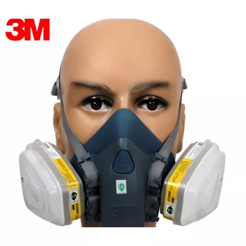 Mặt Nạ Phòng Độc 3M7502 Phin Lọc 3M6003 Kèm Kính, Phun Hóa Chất,Hàn xì, Phun Sơn, Phun Thuoc Trừ Sâu, Chống Bụi Mịn